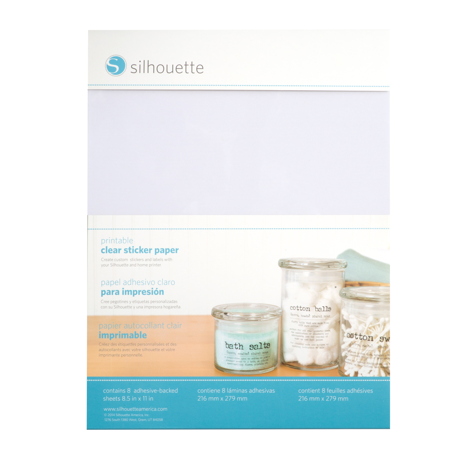 Find the Silhouette® Printable Clear Sticker Paper at Michaels